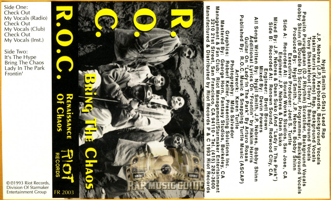 R.O.C. - Bring the Chaos: Cassette Tape | Rap Music Guide